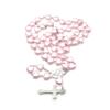 Perlen Rosenkranzperlen Rosenkranz Halskette Katholische Gebet Rosa Weiß Perle Liebesherz Christus Gebet Rosenkranz Halskette Schmuck