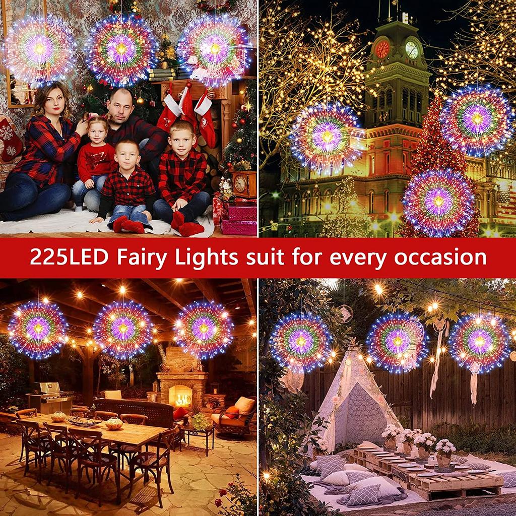 120 LED DIY 8 Modes Dimmable Lights with Remote Control, Waterproof Decorative Hanging  for Christmas, Home, Patio, Indoor Outdoor Decoration