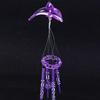 Blessing Gift 3 Colors Crystal Dolphin Home Garden Wind Chime 4 Metal Tubes Bell
