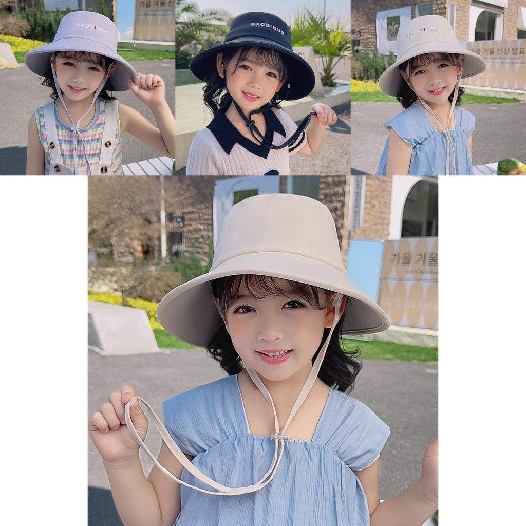 Childrens Summer Ice Silk Fisher Hat With Wide Brim Sun Protection For Outdoor Play
