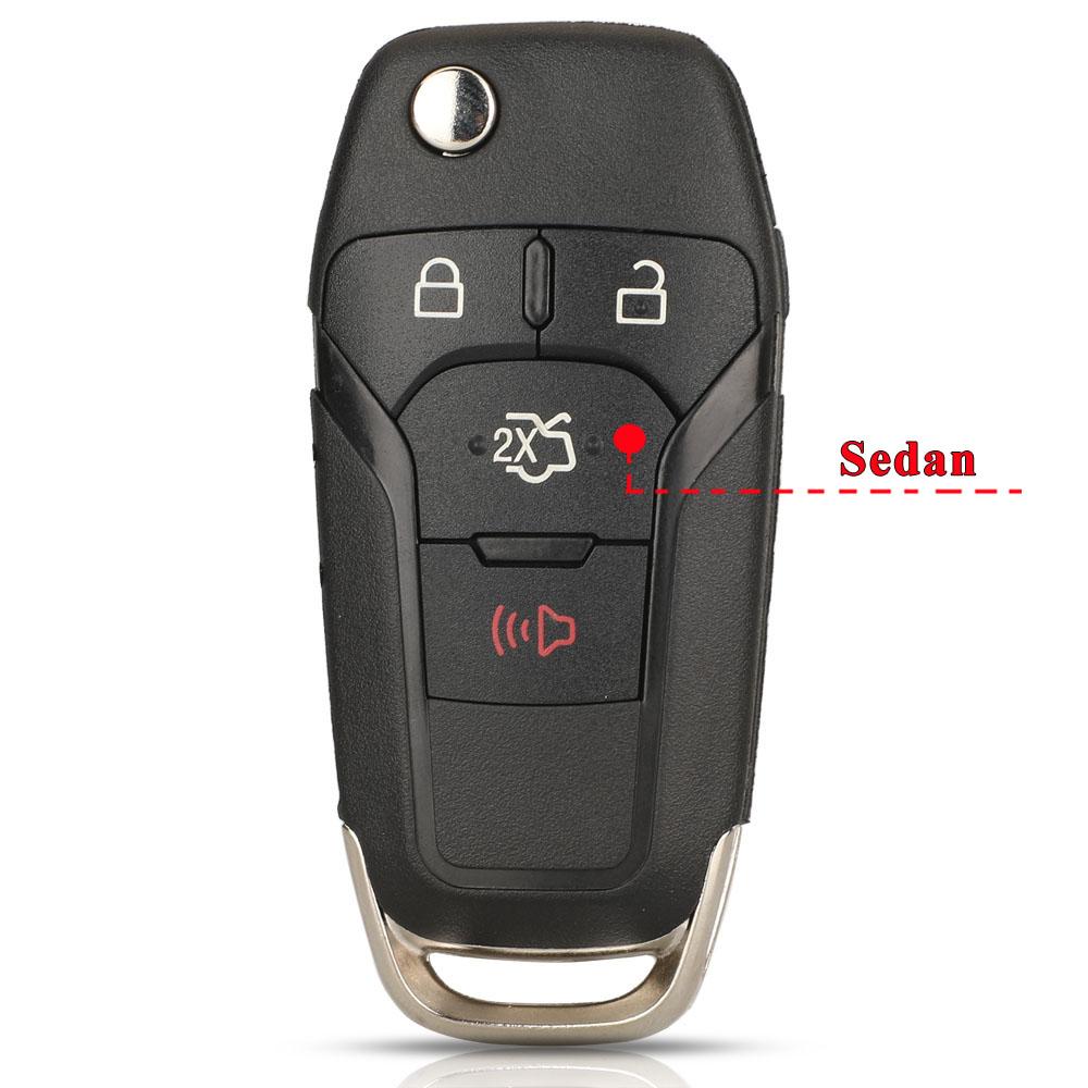 jingyuqin 10pcs/lot 2/3/4 Buttons Flip Folding Remote Car Key Shell Case for Ford Fusion Edge Explorer 2013-2015 HU101 blade