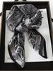 Luxury 70*70cm Square Silk Satin Scarf Women Handkerchief Printed Female Hijab Head Bandana Small Hair Neck Muffler Scarves