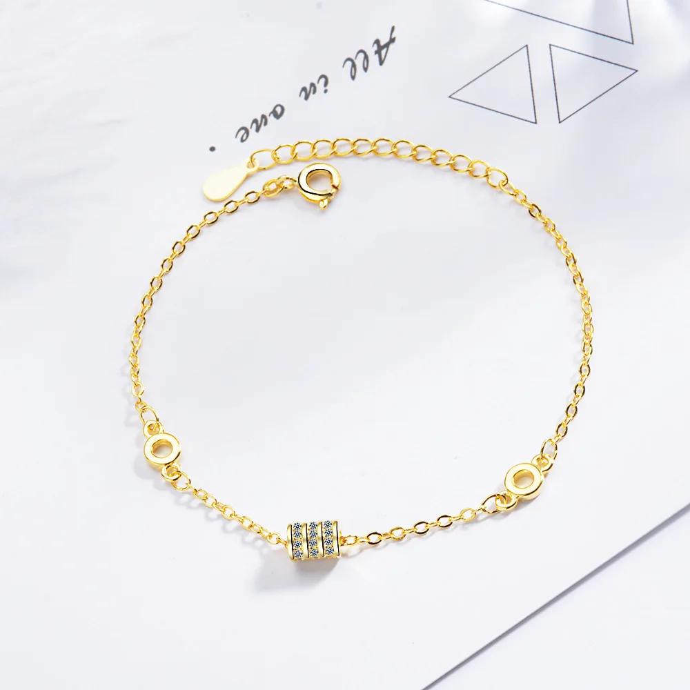 Gorgeous Female Bracelet Sterling SIlver Small Waist Shaped Dazzling Zircon Bracelet for Women Gift Dropshipping