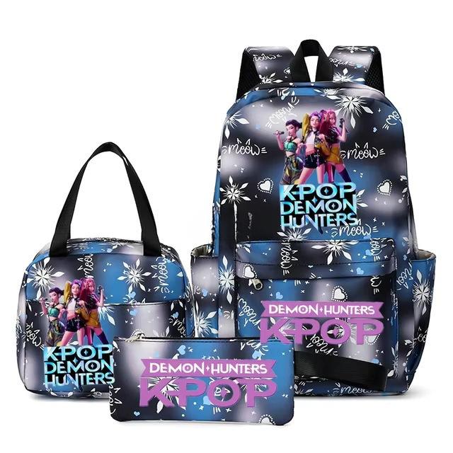 3-teiliges Schulrucksack-Set für Schüler Große Kapazität Oxford-Stoff Schultasche mit Schultergurt und Federmäppchen
