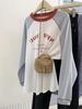 Women's Plus Size Color Block Raglan Long Sleeve Cotton Shirt 2026 - Trendy & Loose Fit