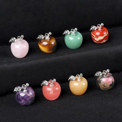 Mini Natural Crystal Apple Pendant for Christmas Eve