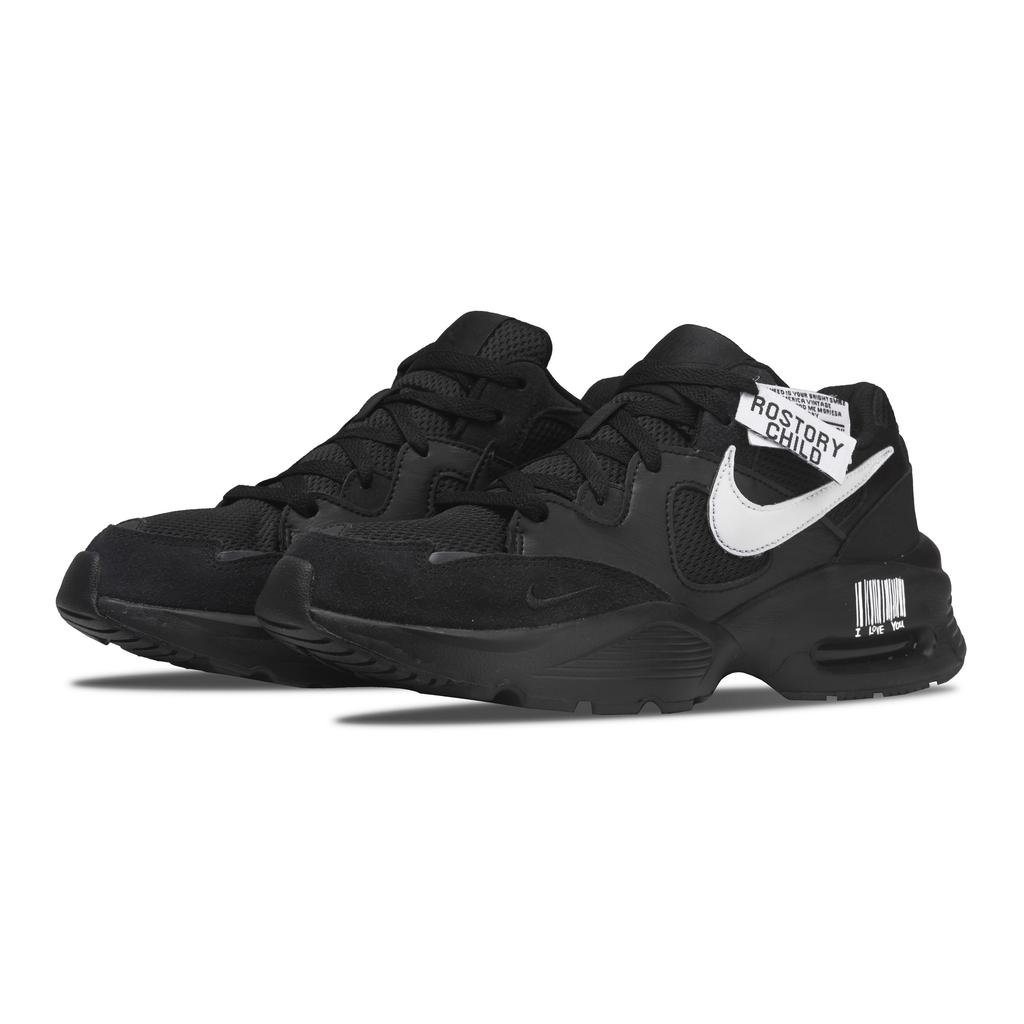 Nike Air Max Fusion Running Shoes Men's Low top Black/White CJ1670-001(Team1555-)