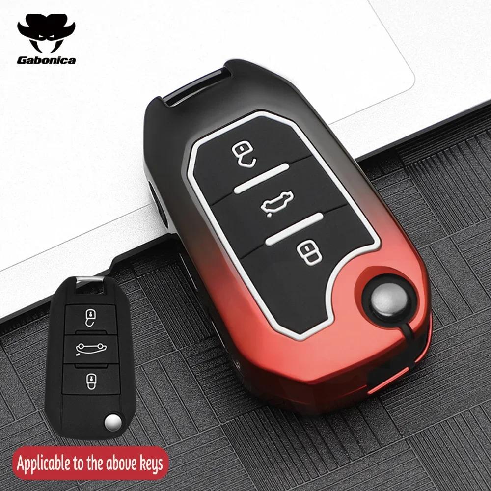 New Zinc Alloy Shell For Peugeot Gt 208 2008 308 3008 408 508 107 301 Citroen C4 Cactus C5 Ds4 Ds5 Car Key Cover Case Holder Fob