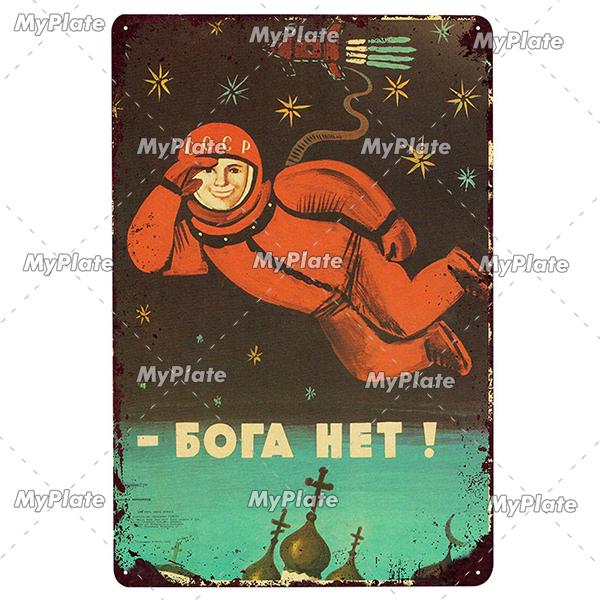 Russian Metal Sign Plaque Tin Sign Plate Wall Decor For Bar Club Man Cave Aviation Poster Classical Stalin Leader Poster