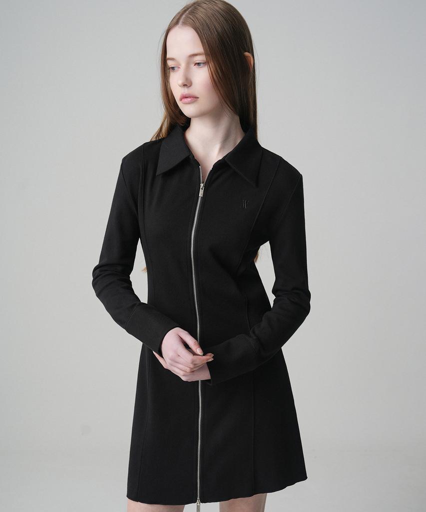 Urban Dress Sopy Collar Long-Sleeve Dress - 4Col