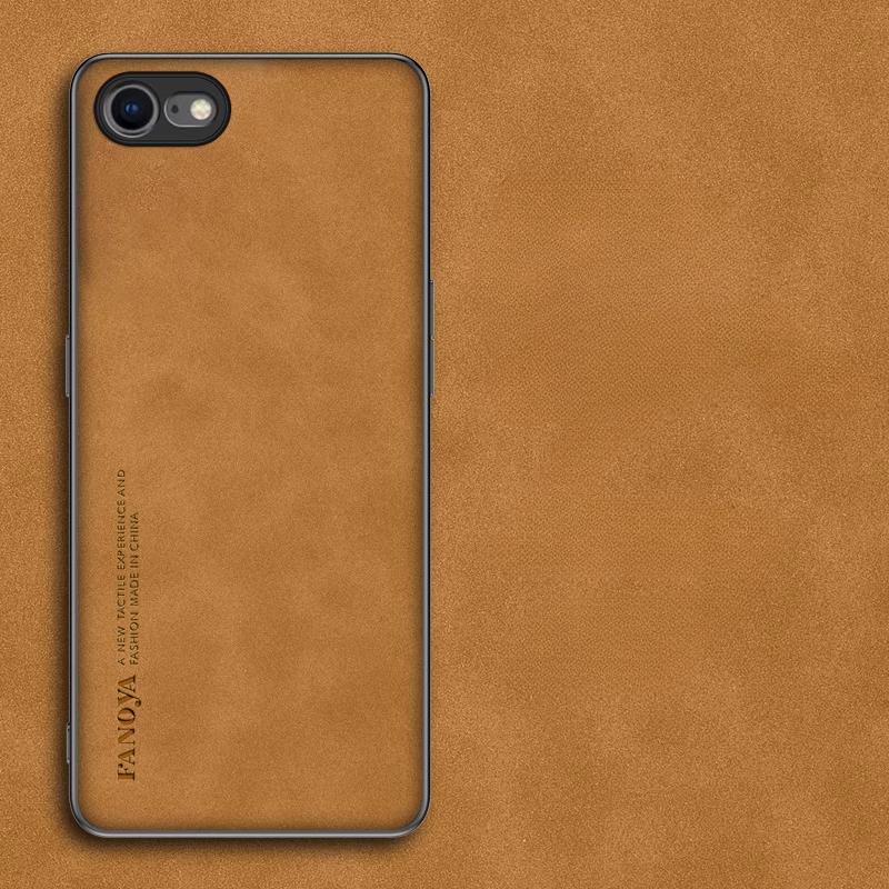 16E Hülle Luxus Schafsleder Handyhüllen für iPhone 16 E 16 Pro Max 16Plus Stoßfeste Silikon Bumper Abdeckung