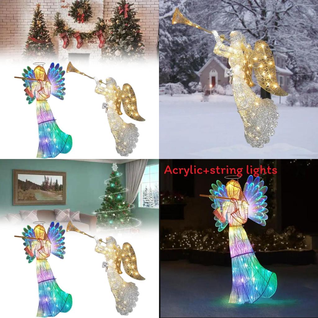 Engel Baumspitze mit beleuchtetem Stern für festliche Feiertage