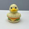 Hamburger Duck Figurine Resin Burger Duck Statue Novelty Desktop Duck Sculpture for Home Office Shelf Table Decoration