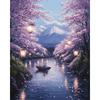 CHENISTORY Diy Paint By Numbers For Adults Kits Acrylic Paint Purple Landscape On Canvas Numbers Painting For Home Decors