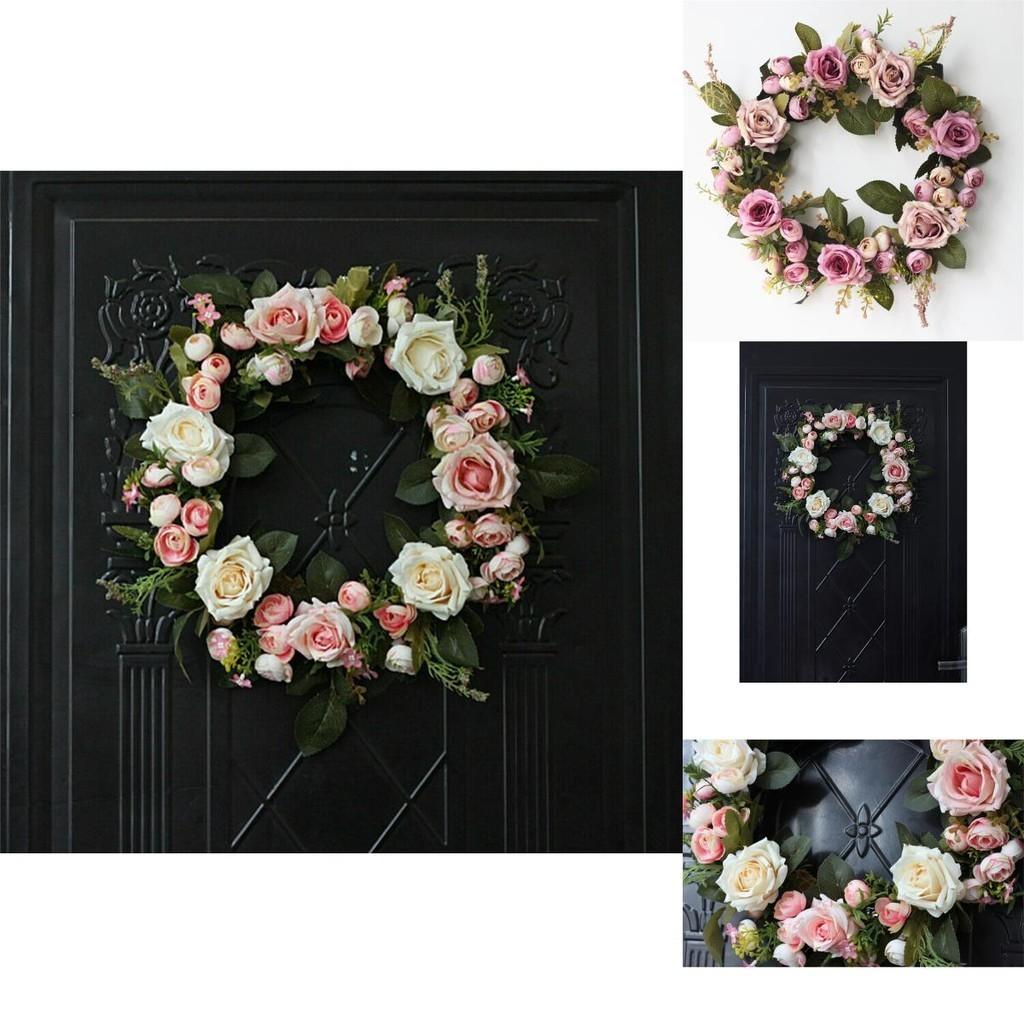 Elegant Peony Rose Flower Wreath For Stylish Wedding And Home Door Decor