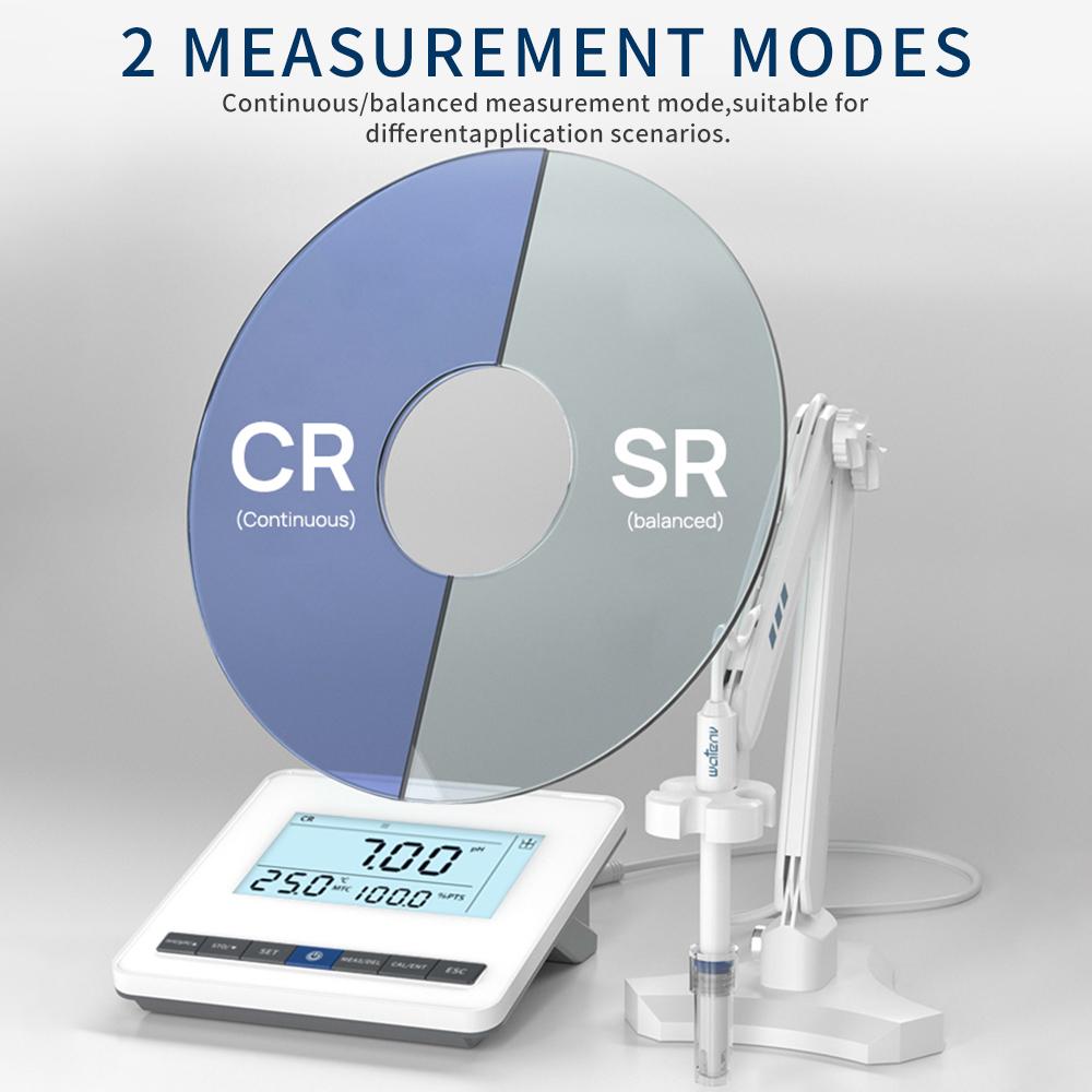 Lab Benchtop PH Meter LCD Digital PH Tester CR SR Measurement PH Electrode Water Quality Detector for Scientific Research