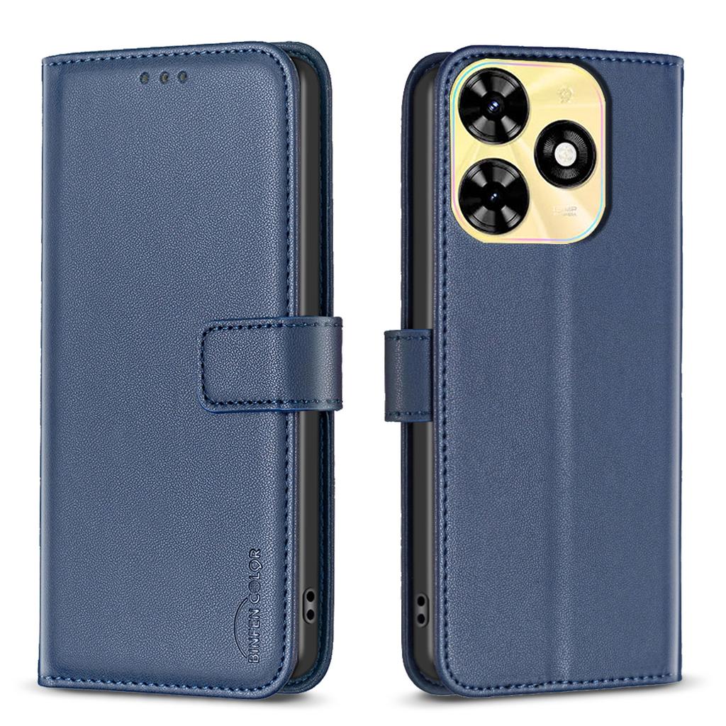 BINFEN COLOR BF17 For Infinix Smart 8 4G Leather Cover Viewing Stand Wallet Phone Case