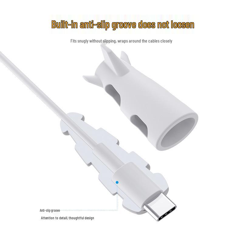 Silikonowy ochraniacz na kabel i pasek do przechowywania 2 w 1 dla ładowarek Apple