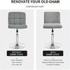 Solid Color Leaf Jacquard Bar Chair Cover Non-slip Short Back Bar Stool Seat Covers Slipcover Dining Chair Case Stolebetræk 1PC
