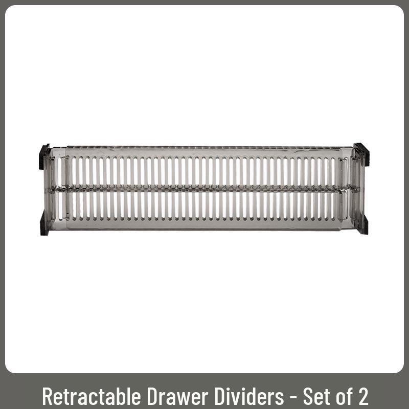 

Регулируемые многофункциональные разделители для ящиков - Органайзер для нижнего белья и носков - Креативное решение для дома Stretchable Version прозрачный черный
