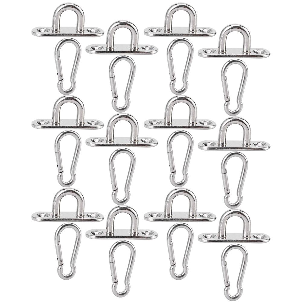 Stainless Steel Swing Buckle Fixed Hook Hammock Hanging Chair Basket Pad Eye Plate Fittings