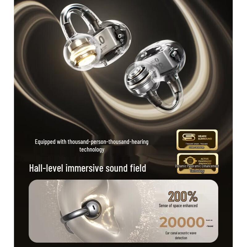 SANAG S8S AI Open-Ear Clip-On Bluetooth Earphones