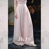 JK&JS Yao Tai Jing Chiffon Crinkle Wide-Leg Casual Pants