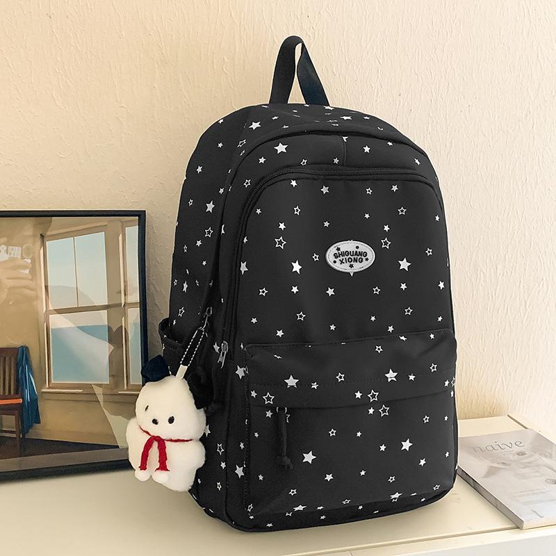 Schoolbag Japanese Star Printed Backpack Ins Style High Value Versatile Large Capacity Student Schoolbag Simple Casual Backpack