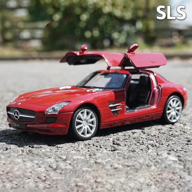 WELLY 1/24 Mercedes-Benz SLS AMG Alloy Car Model Diecasts & Toy Vehicles Collect Car Toy Boy Birthday Gifts