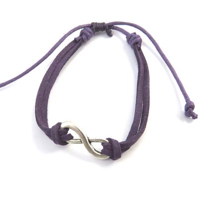 [M5698] - Ethnische Armband 'Unendlichkeit' violett