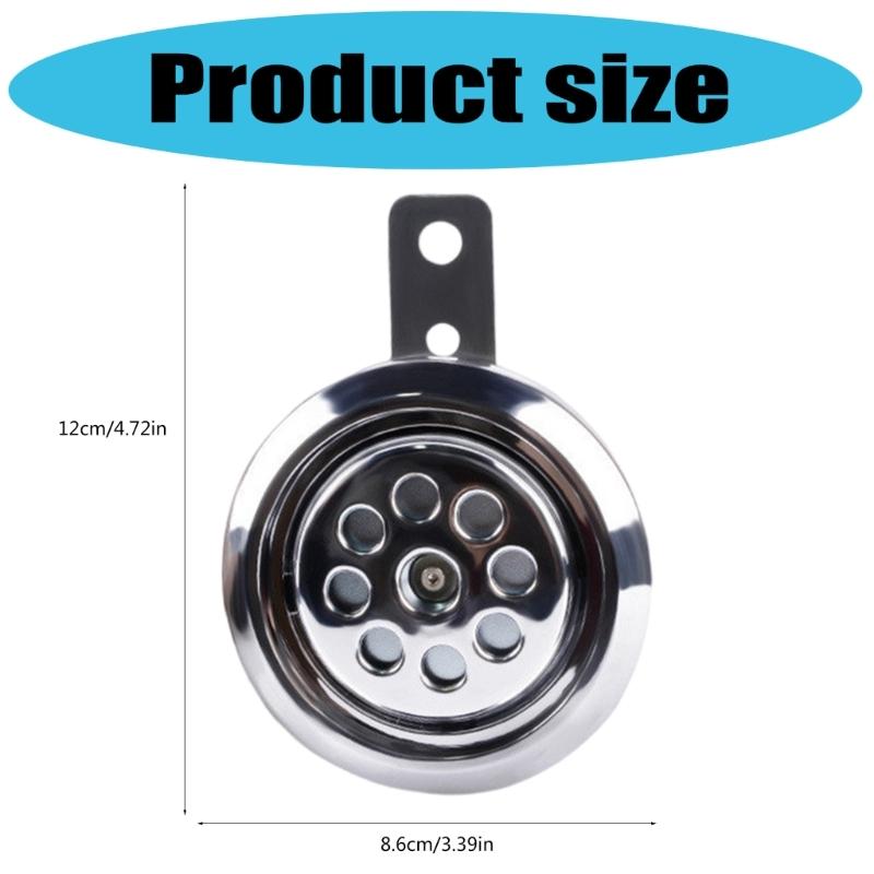 105DB 12V Motorcycle Snail Air Horn Waterproof Train Horn Loud Signal Super Loud Horn for Electric Bike Scooters