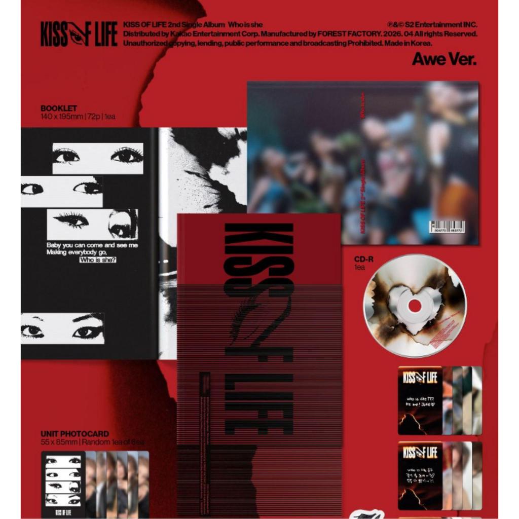 [PRE-ORDER] KISS OF LIFE – 2nd Single Album [Who is she] (Awe Ver.)