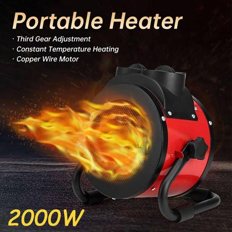 Industrial Electric Heater Fan Commercial Warm Heater Blower Keletool 3000W Air Workshop Space Garage Heating Appliances