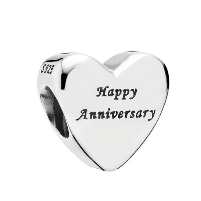 Pandora Double-Sided Pattern Letter Decoration Pendant Women pendant Silver 791290 Box