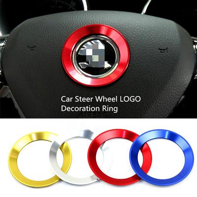 Auto Stuurwiel Decoratie Sticker voor SKODA Auto LOGO Sticker Octavia Kodiak Fabia Kommick voor Aluminium Ring Sticker