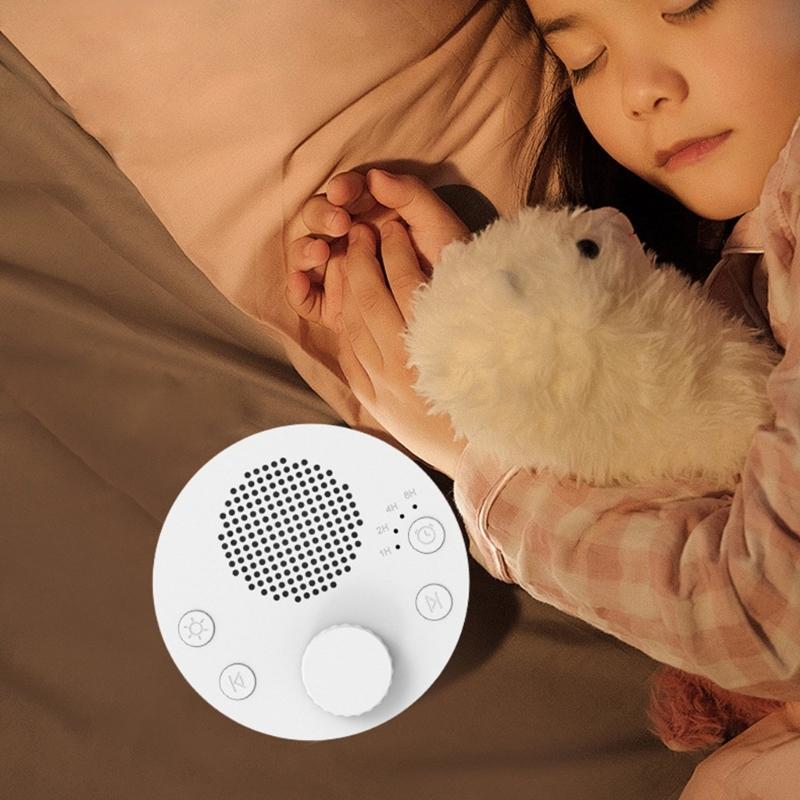 Macchina per il Sonno con Luce Calda 24 Suoni Naturali Opzione Timer Bambino Piccolo Bambino Adulto Rilassamento Pratica per il Viaggio