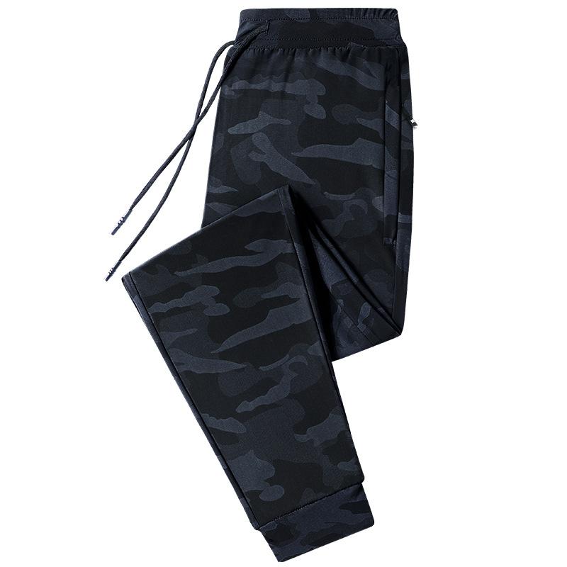 Casual pants autumn and winter tether fleece trousers men's Korean version teen camouflage sports pants fleece thicker