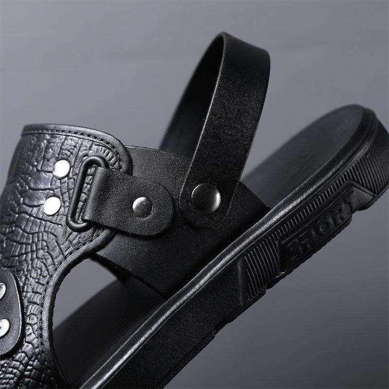 Men's Summer Sandals: Outdoor/Indoor Casual Two-Way Slippers, Breathable Beach & Dad Shoes.