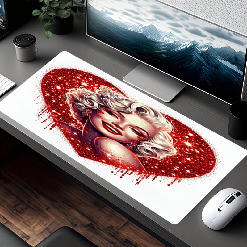 Marilyn Monroe Print Mouse Pad, for Keyboard Pad Laptop PC Mat for Office Home Use, Desk Decor, Perfect Birthday Gift for Gamers
