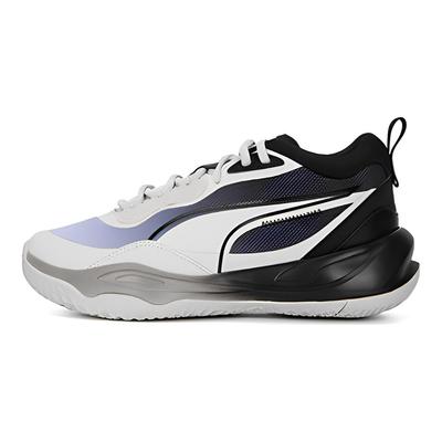 Playmaker Fade Synthetic Leather Comfortable Sports Low-Top Lifestyle Shoes Unisex Sneaker Black White 389328-02