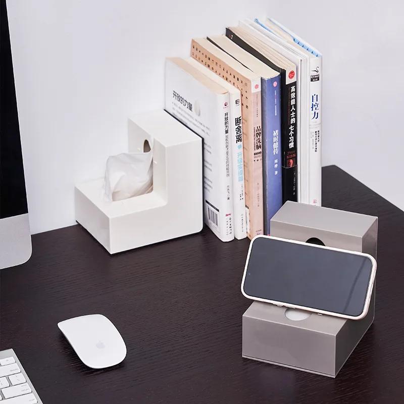 Japanese Creative Ins Style Paper Box L-shaped Tissue Box Living Room Minimalist Facial Tissue Paper Box