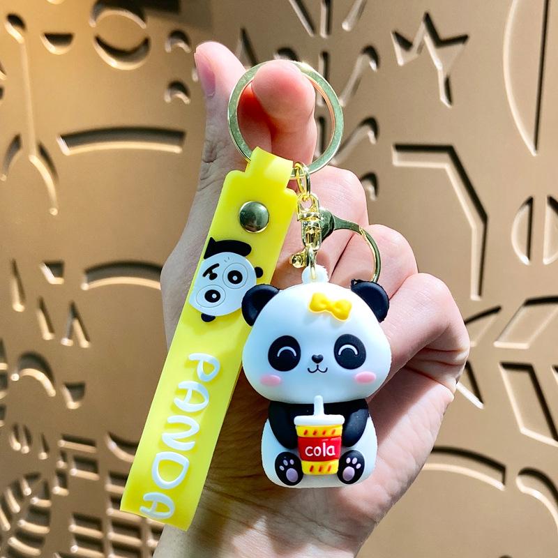 Cute Cartoon Panda Keychain Pendant for Bags & Cars