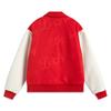Li-Ning Comfortable Casual Simple Polo Loose Cotton Jacket Women Jackets Red AJMV088-1