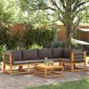 VidaXL 6-Piece Garden Sofa Set with Cushions In Acacia Wood and Rope 3278829