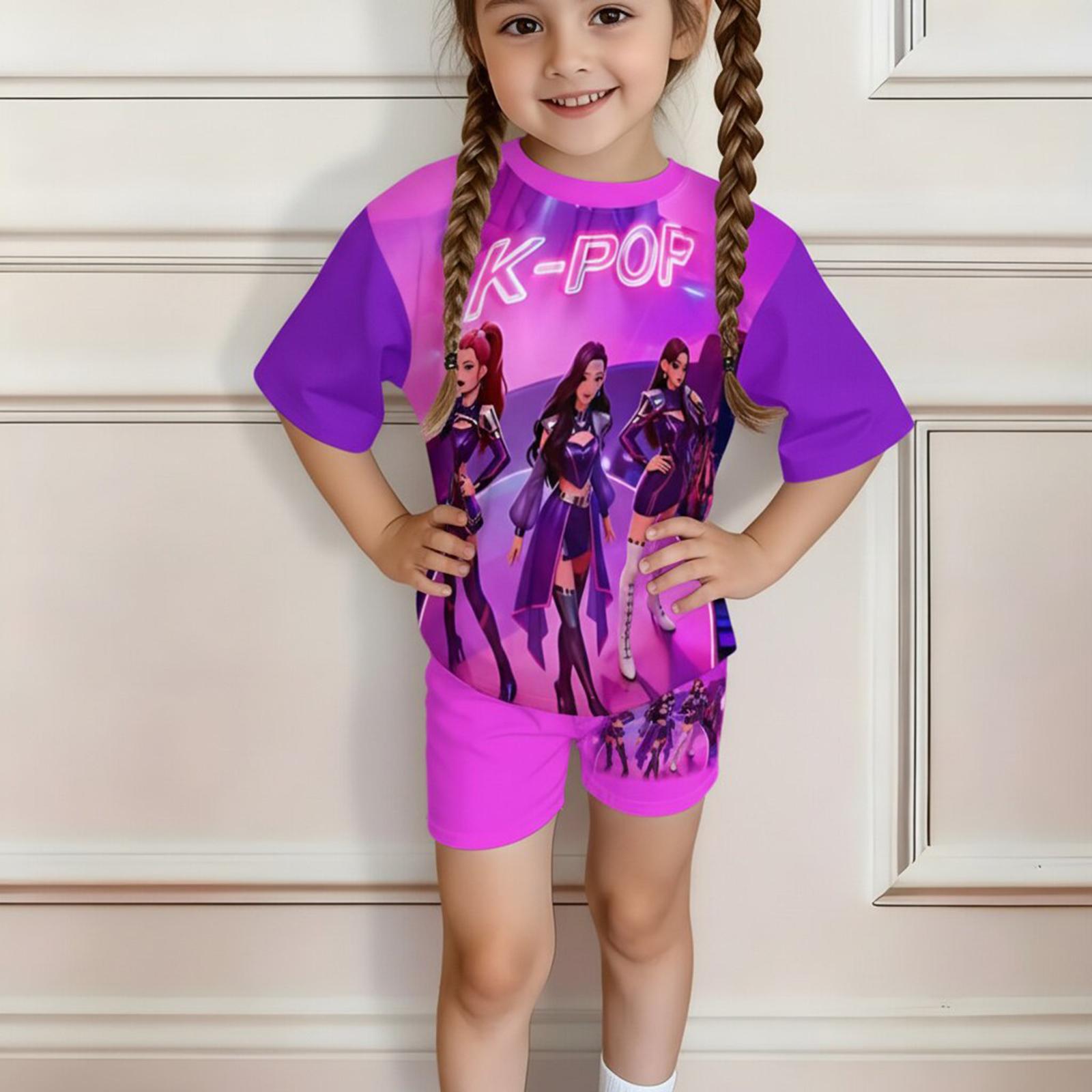 

Children s Leisure Stripe Short Sleeve Round Neck T-Shirt and Shorts Set 100 бежевый