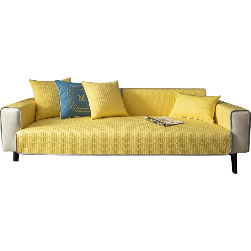 LaTeX Ice Silk Sofa Cushion Summer Full Cover Cloth Non-Slip Bamboo Mat Cushion Sofa Cover Four Seasons Universal Rattan