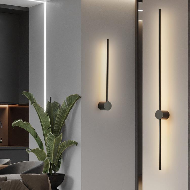 Nordic Rotatable Long Strip Wall Lamp - Modern Luxury for Living Room or Bedroom