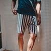 Sunday Lounge Men Pajama Shorts Mint Stripe Smjda5p0005