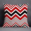 Red Geometric Pattern Double-Sided Printed Pillow Cover Short Plush Suitable Living Rooms Bedrooms Sofas Throw Cushion Cover