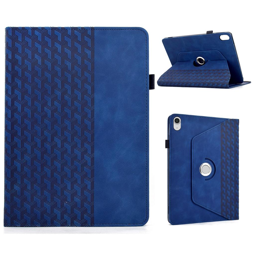 For iPad (2025)/10.9 (2022) Case Rotating Stand Building Block Imprinted Leather Tablet Cover
